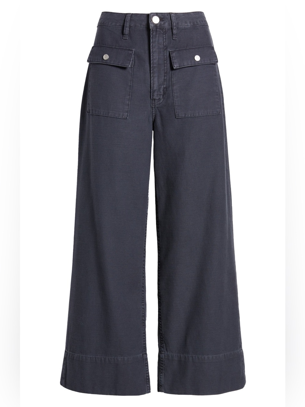 NWT Frame The 70s Cotton-Canvas Wide-Leg Pants, Size 33 - Picture 9 of 13